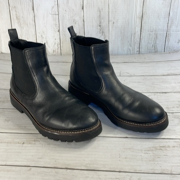 Caslon Black Leather Miller Water Resistant Chunky Sole Chelsea Boots - Picture 7 of 12